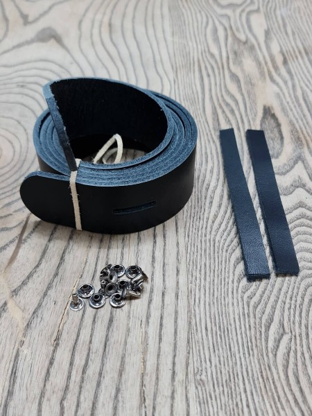 Kemer Set (4cm - Renkli Vejetal Siyah)