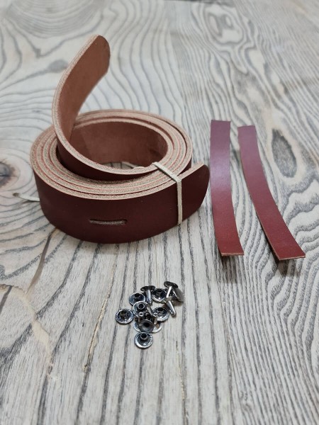 Kemer Set (4cm - Renkli Vejetal Kızıl Kahve)