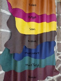 Çiçek Baskılı Vaketa Deri