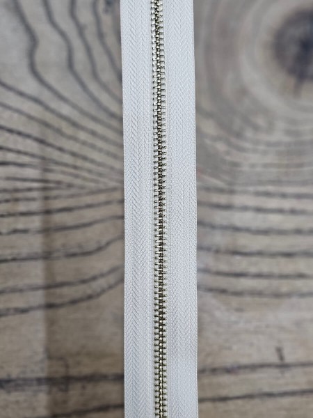 Fermuar Metal Diş Çift Taraflı Tip 5 Krem - Gold 
